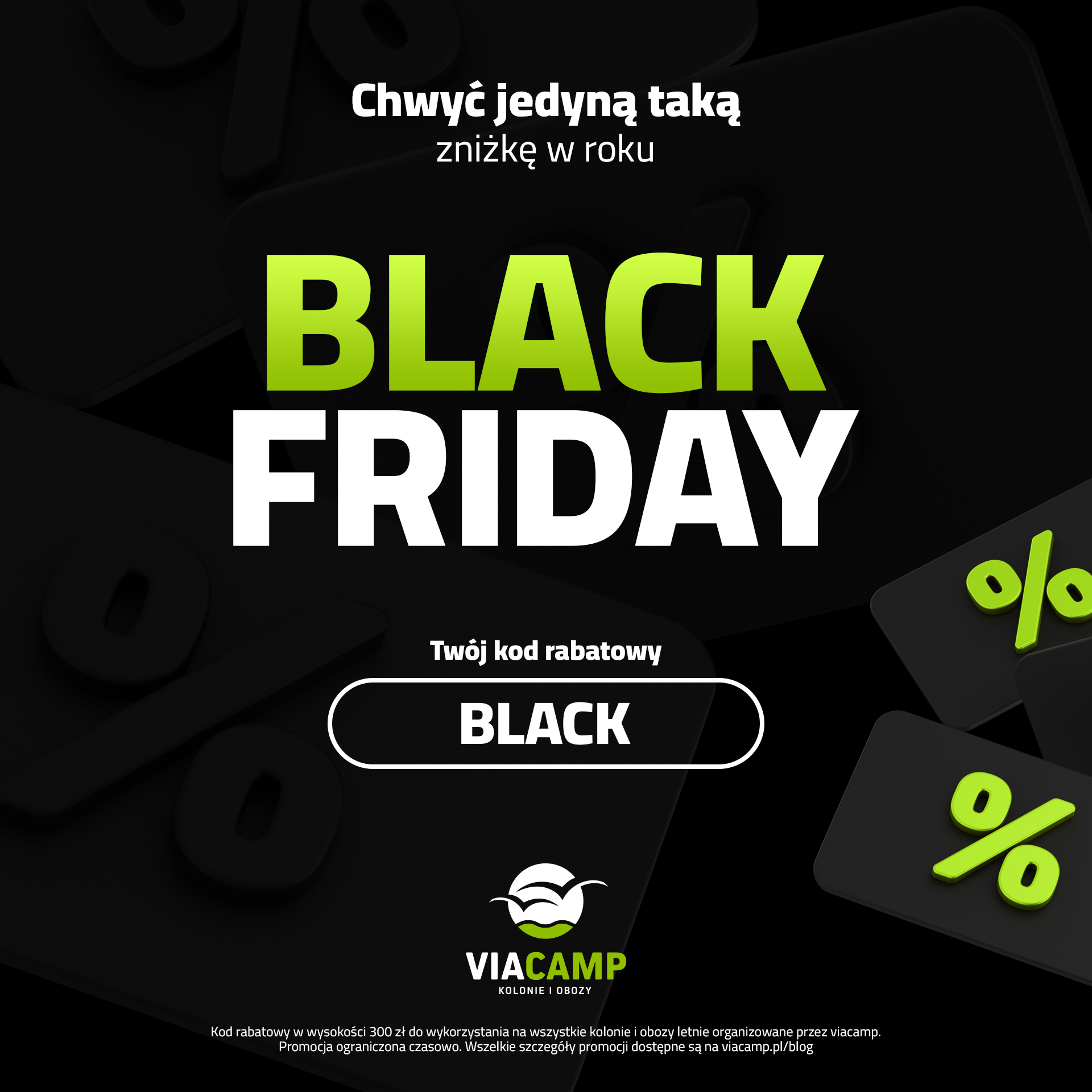 Black Friday ViaCamp - Promocja na kolonie i obozy letnie 2025