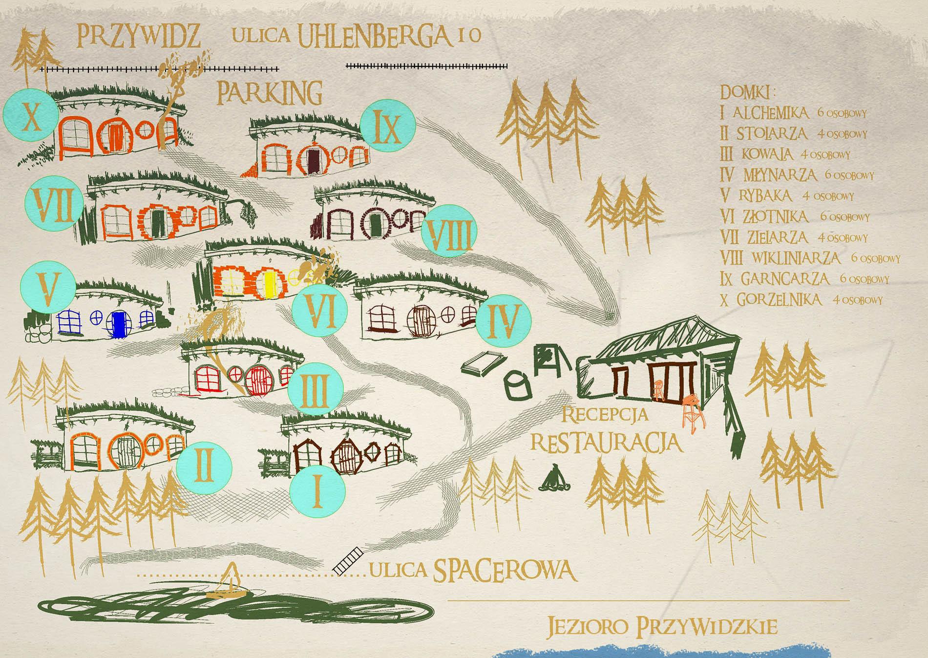 Zielone Wzgórza — Hobbitowe Domki na Kaszubach — ul. Uhlenberga 8A, 83-047 Przywidz — ViaCamp.pl